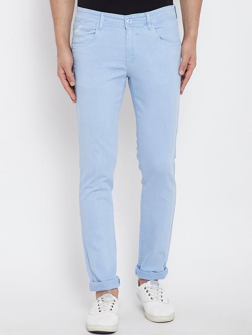 light blue denim plain jeans - 15840819 - Very Small Image - 1
