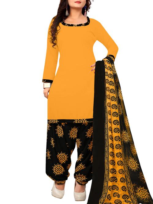 mustard crepe unstitched suit - 15842309 - Very Small Image - 1
