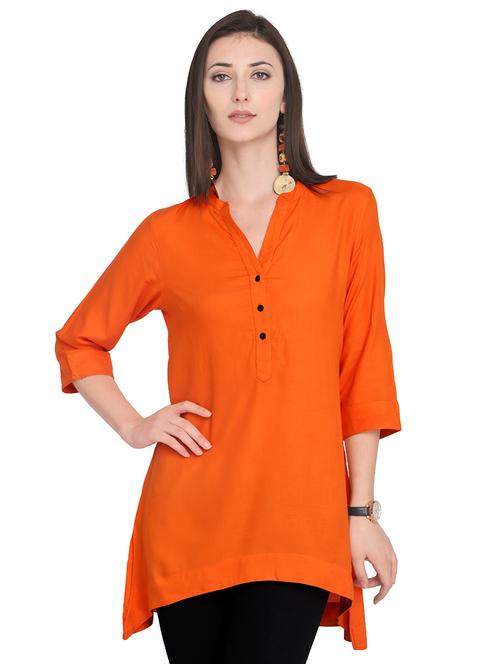 solid a-line kurti - 15842340 - Very Small Image - 1