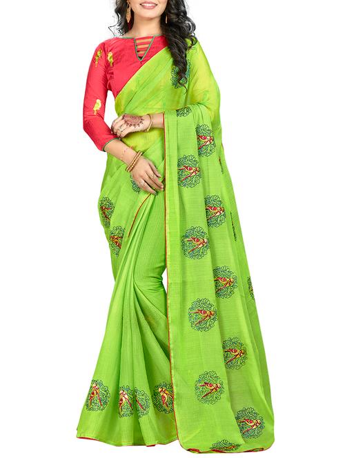 conversational embroidered saree with blouse - 15842517 - Very Small Image - 1