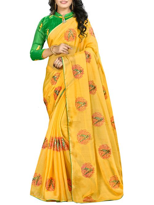 conversational embroidered saree with blouse - 15842522 - Very Small Image - 1