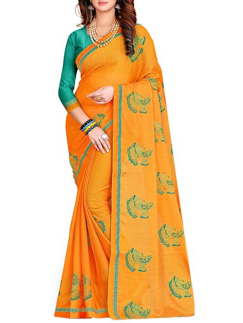 conversational embroidered saree with blouse - 15842555 - Very Small Image - 1