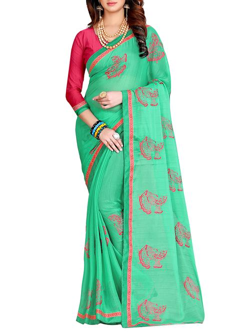 conversational embroidered saree with blouse - 15842559 - Very Small Image - 1