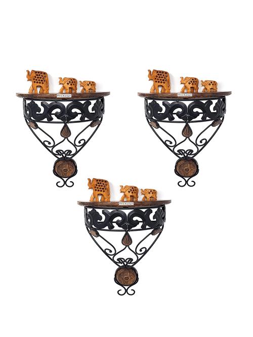 wooden & wrought iron wall bracket - 15842560 - Very Small Image - 1