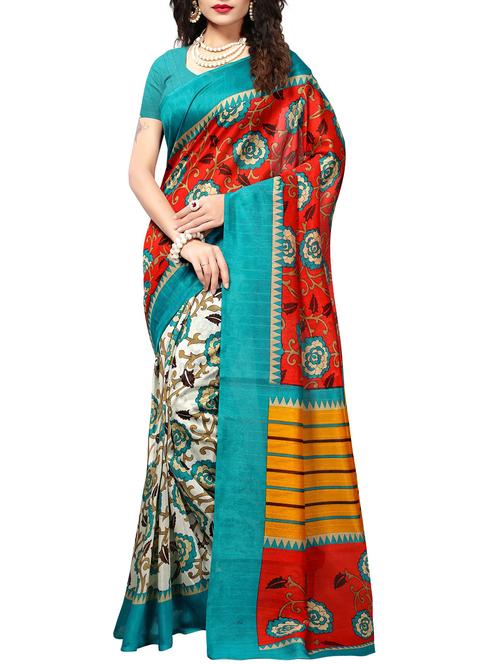 printed bhagalpuri saree with blouse - 15842641 - Very Small Image - 1