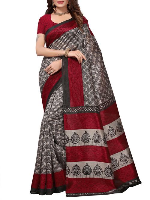 printed bhagalpuri saree with blouse - 15842652 - Very Small Image - 1