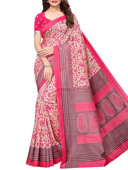 printed bhagalpuri saree with blouse - 15842659 - Very Small Image - 1