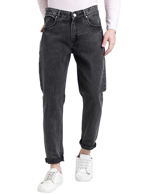 black cotton plain jeans - 15843118 - Very Small Image - 1