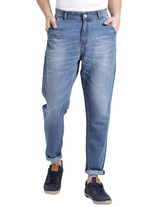 blue cotton washed jeans - 15843148 - Very Small Image - 1