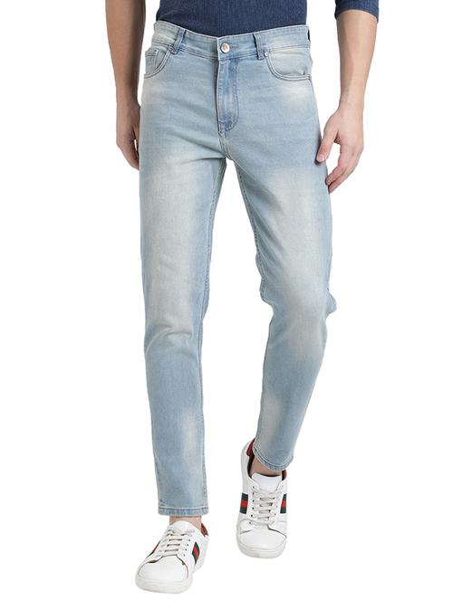 blue cotton blend washed jeans - 15843158 - Very Small Image - 1