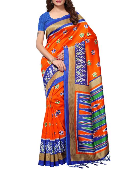 conversational printed maysore art silk saree with blouse - 15843680 - Very Small Image - 1