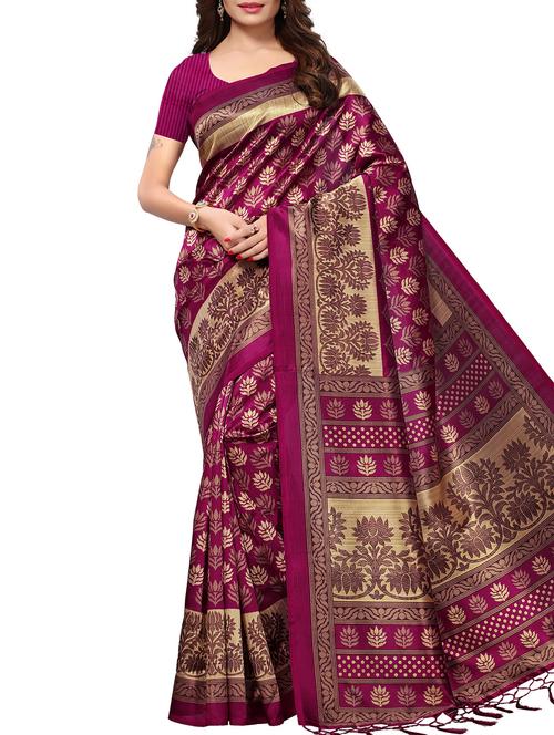 conversational printed maysore art silk saree with blouse - 15843682 - Very Small Image - 1