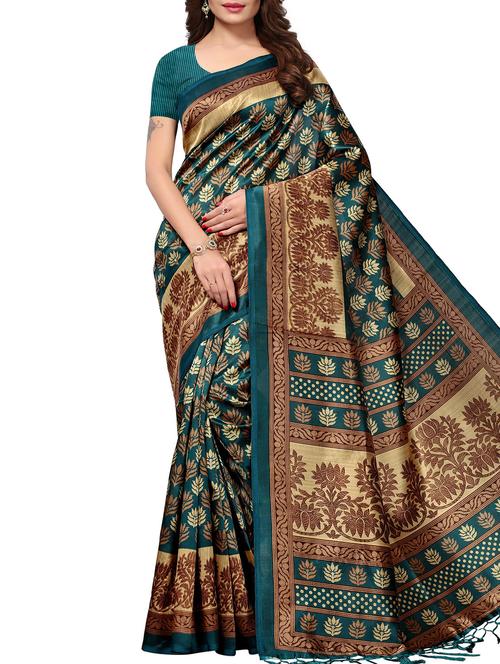 conversational printed maysore art silk saree with blouse - 15843684 - Very Small Image - 1
