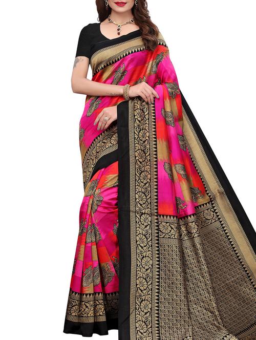 conversational printed maysore art silk saree with blouse - 15843716 - Very Small Image - 1