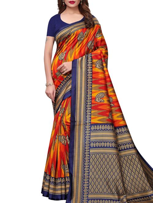 conversational printed maysore art silk saree with blouse - 15843719 - Very Small Image - 1