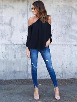 halter neck cold shoulder top - 15844146 - Very Small Image - 1