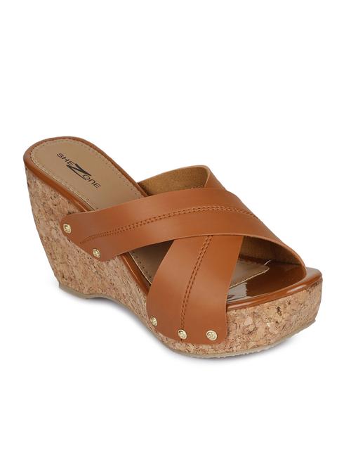 tan slip on wedges - 15844901 - Very Small Image - 1
