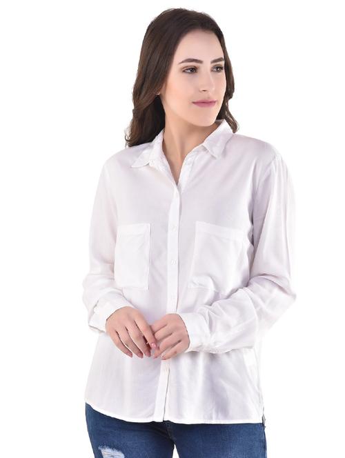double pocket detail asymmetric shirt - 15845244 - Very Small Image - 1