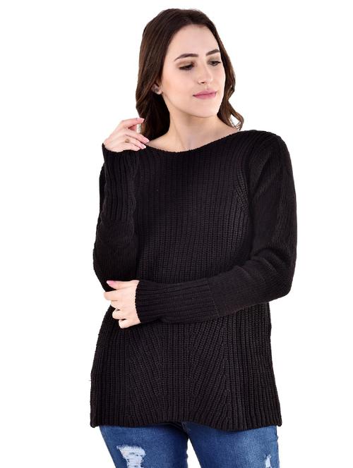 cable knit boat neck pullover - 15845245 - Very Small Image - 1