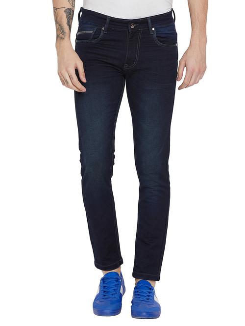 blue cotton washed jeans - 15845392 - Very Small Image - 1