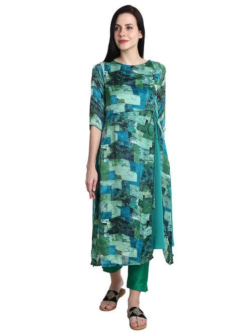 layered printed kurta - 15845782 - Very Small Image - 1