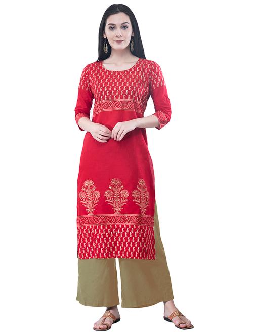 foil print straight kurta - 15845825 - Very Small Image - 1