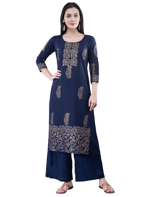 block print straight kurta - 15845827 - Very Small Image - 1
