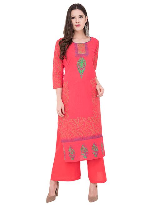 block print straight kurta - 15845840 - Very Small Image - 1