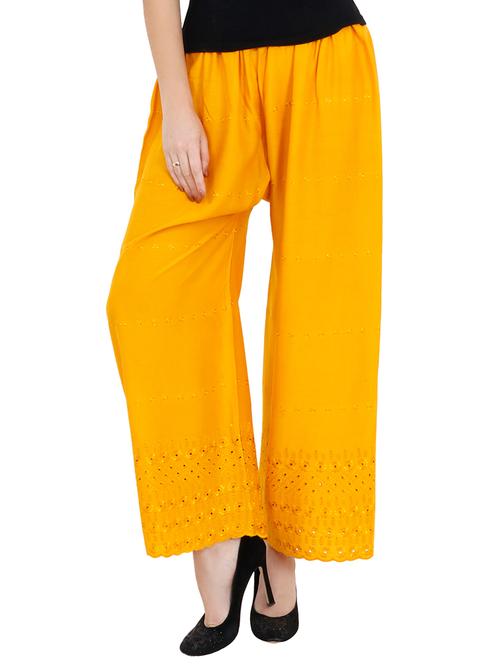 chikankari flared palazzo - 15846809 - Very Small Image - 1