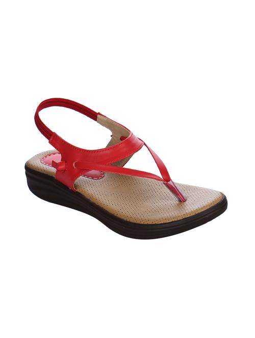 red back strap sandals - 15847341 - Very Small Image - 1