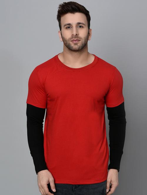 red cut & sew t-shirt - 15848269 - Very Small Image - 1