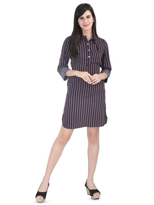 tie back striped sheath dress - 15848493 - Very Small Image - 1