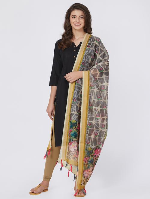 printed chanderi dupatta - 15850004 - Very Small Image - 1