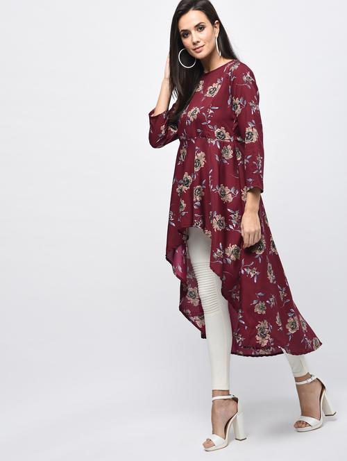 asymmetric printed kurta - 15850594 - Very Small Image - 1