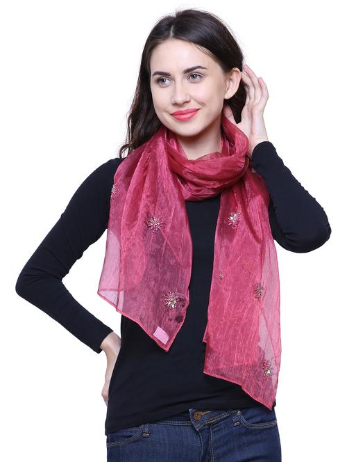 pink embellished stole - 15851143 - Very Small Image - 1
