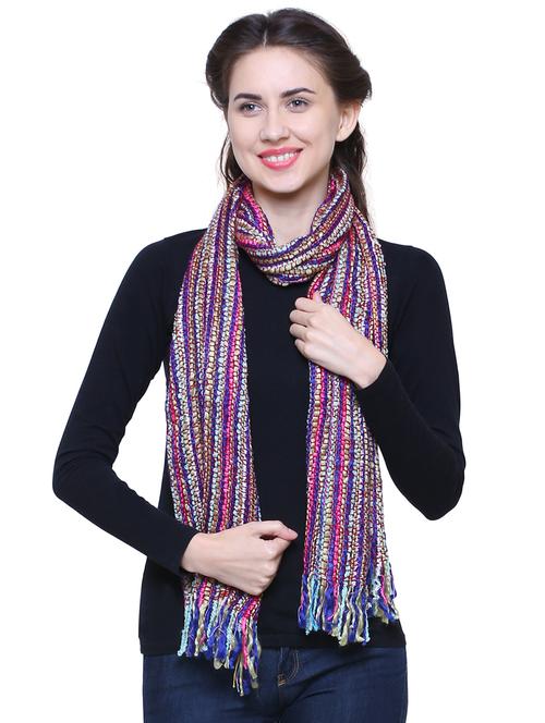 fringe detail striped stole - 15851148 - Very Small Image - 1