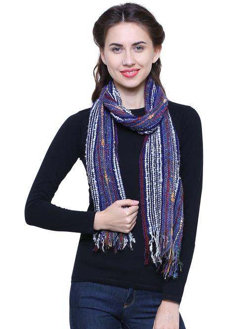 fringe detail striped stole - 15851151 - Very Small Image - 1