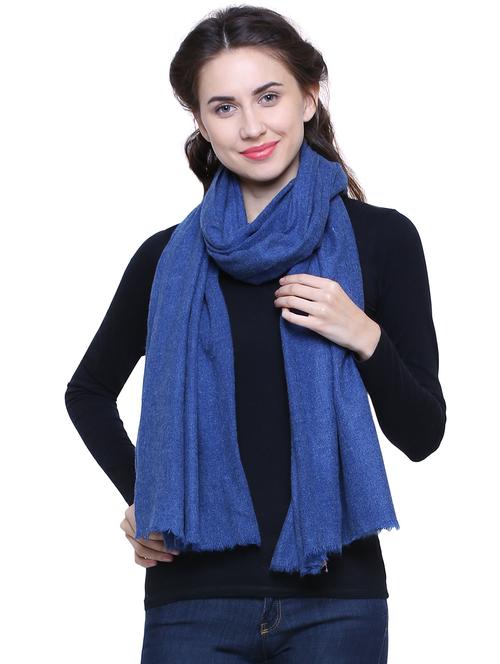 blue woolen stole - 15851156 - Very Small Image - 1