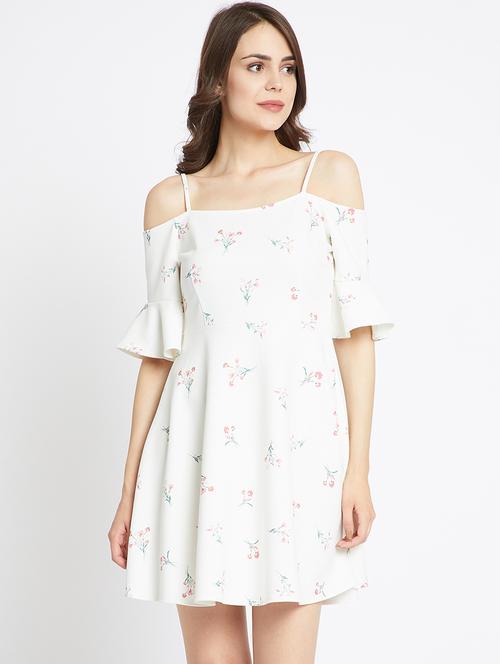 floral cold shoulder dress - 15853252 - Very Small Image - 1