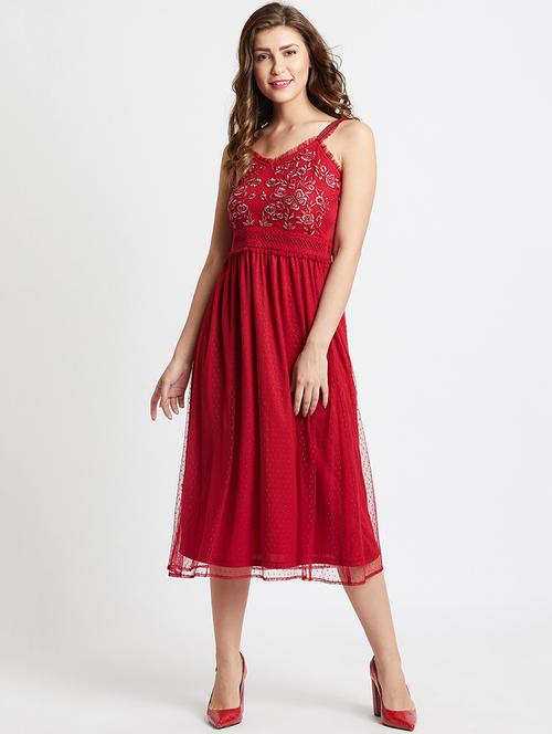 floral embroidered dobby dress - 15853301 - Very Small Image - 1