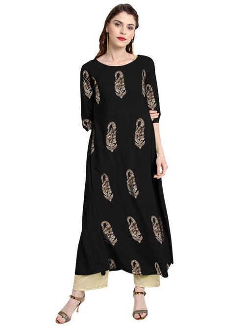 foil print a-line kurta - 15854744 - Very Small Image - 1