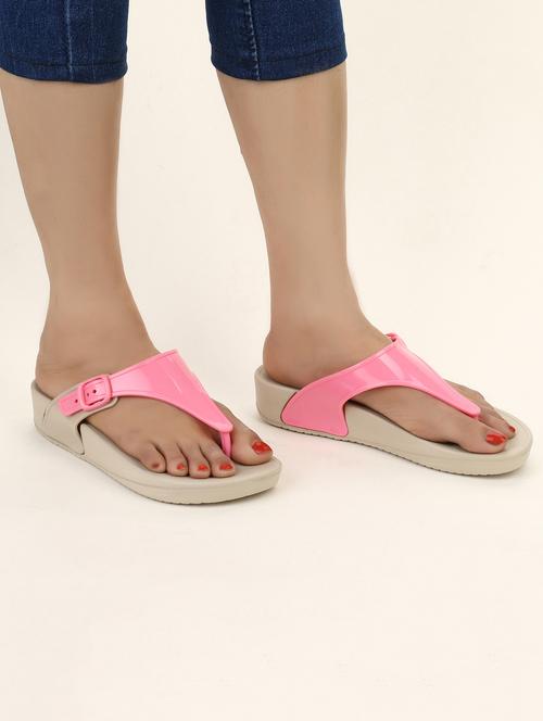 pink toe separator slippers - 15855069 - Very Small Image - 1