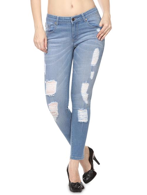 laser wash distressed jeans - 15855159 - Very Small Image - 1