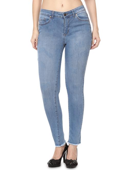 frayed hem distressed jeans - 15855164 - Very Small Image - 1