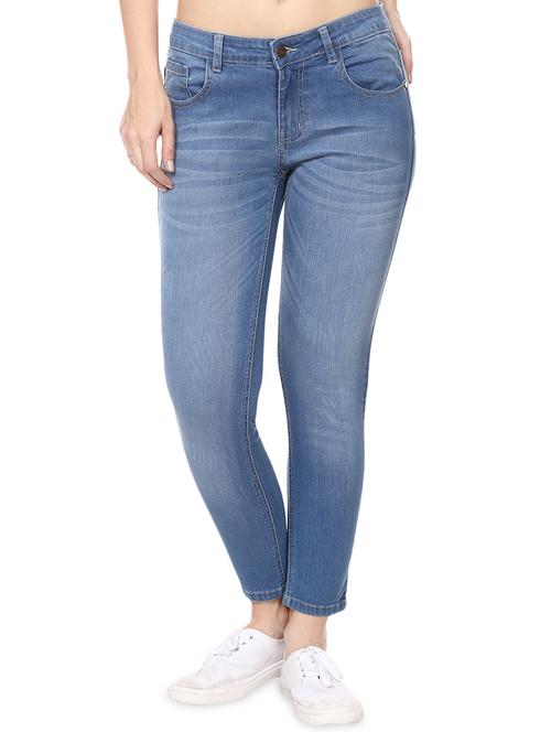 ankle length stone washed jeans - 15855169 - Very Small Image - 1