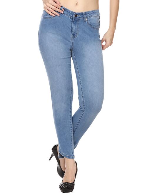 asymmetric hem stone washed jeans - 15855173 - Very Small Image - 1