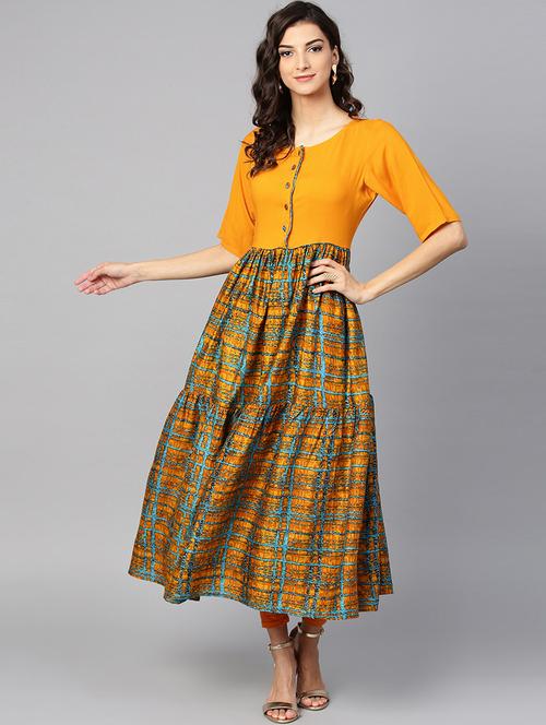 flared printed kurta - 15855231 - Very Small Image - 1