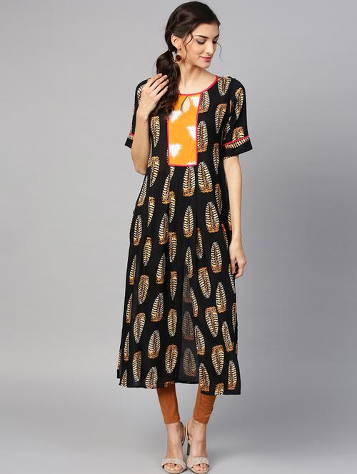 printed a-line kurta - 15855233 - Very Small Image - 1