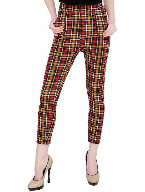 high waist checkered jegging - 15855282 - Very Small Image - 1
