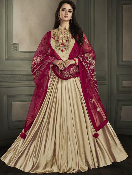 embroidered anarkali suit set - 15855764 - Very Small Image - 1